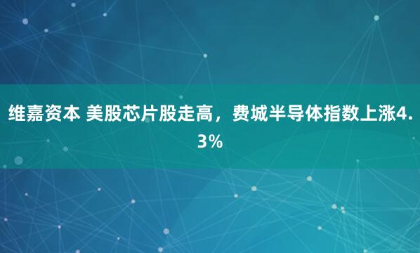 维嘉资本 美股芯片股走高，费城半导体指数上涨4.3%